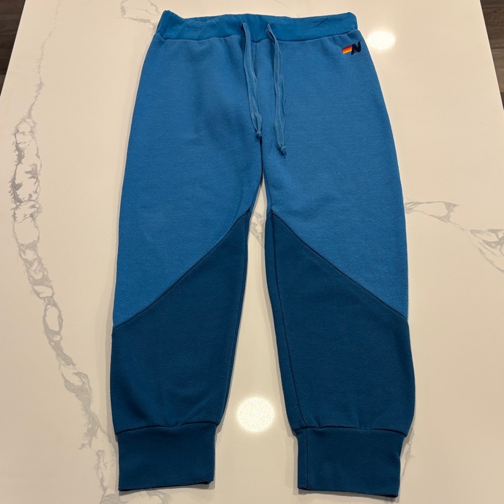 Aviator Nation Blue Two-Tone Joggers ~ Medium ~ Blue